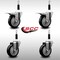 Service Caster 4'' SS Black Poly Swivel 7/8'' Expanding Stem Caster Set 2 Total Lock Brakes, 4PK SCC-SSEXTTL20S414-PPUB-BLK-2-S-2-78 - alternate 4